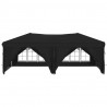 Carpa para fiestas plegable con paredes laterales negra 3x6 m 3