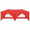 Tenda para festas dobrável com paredes laterais 3x6 m vermelho 3