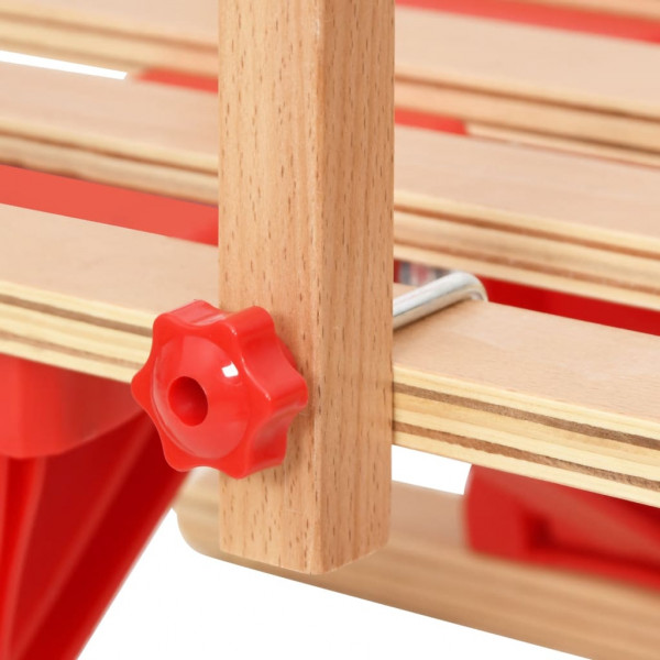 Respaldo para trineo madera contrachapada rojo M 4