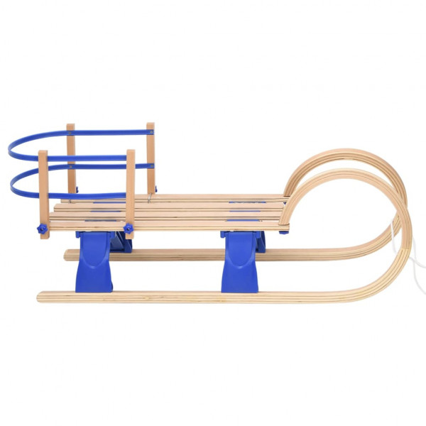 Trineo plegable con respaldo madera contrachapada 110 cm M 3