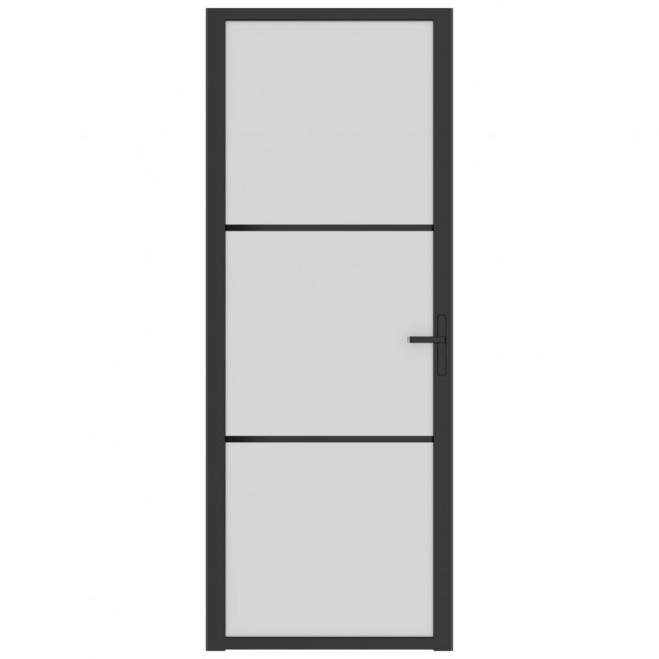 Porta interior 76x201.5 cm vidro e alumínio preto mate M 3