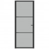 Puerta interior de vidrio y aluminio negro mate 83x201.5 cm 3
