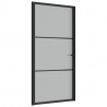 Puerta interior de vidrio y aluminio negro mate 102.5x201.5 cm 2