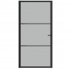 Puerta interior de vidrio y aluminio negro mate 102.5x201.5 cm 3
