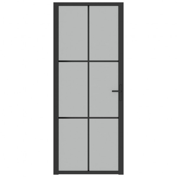 Puerta interior de vidrio y aluminio negro mate 83x201.5 cm M 3