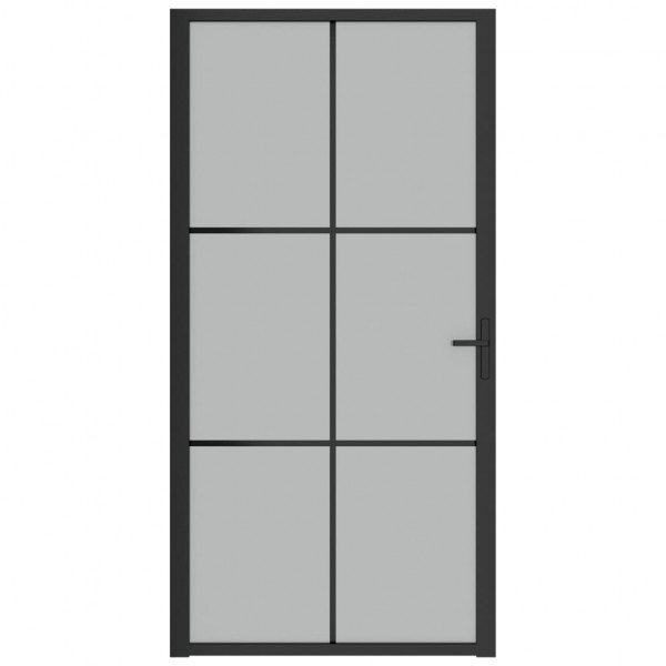 Puerta interior de vidrio y aluminio negro mate 102.5x201.5 cm M 3