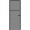 Puerta interior vidrio EGS y aluminio negro 76x201.5 cm 3
