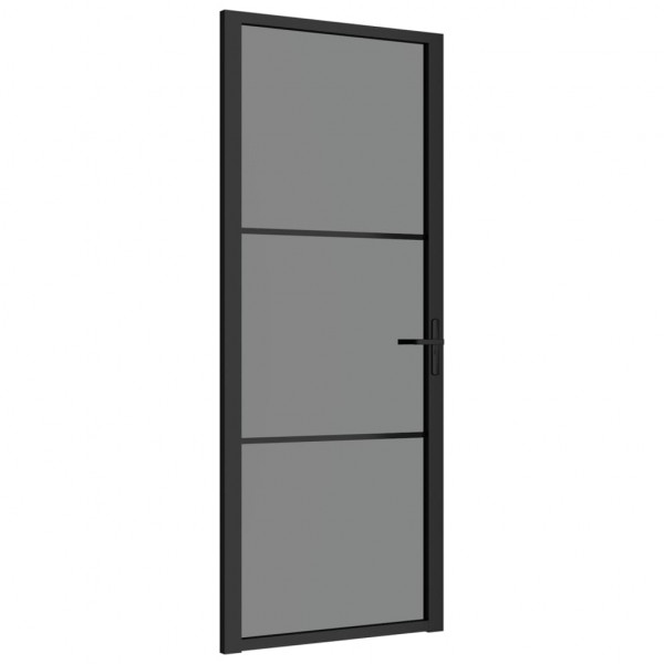 Porta de interior 83x201.5 cm vidro ESG e alumínio preto M 2