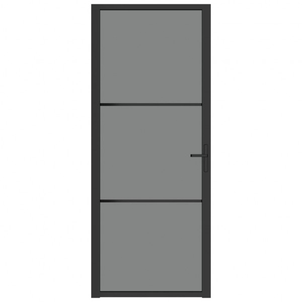 Porta de interior 83x201.5 cm vidro ESG e alumínio preto M 3