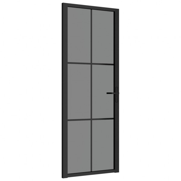Porta interior 76x201.5 cm vidro ESG e alumínio preto M 2