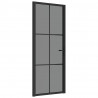 Puerta interior vidrio EGS y aluminio negro 83x201.5 cm 2