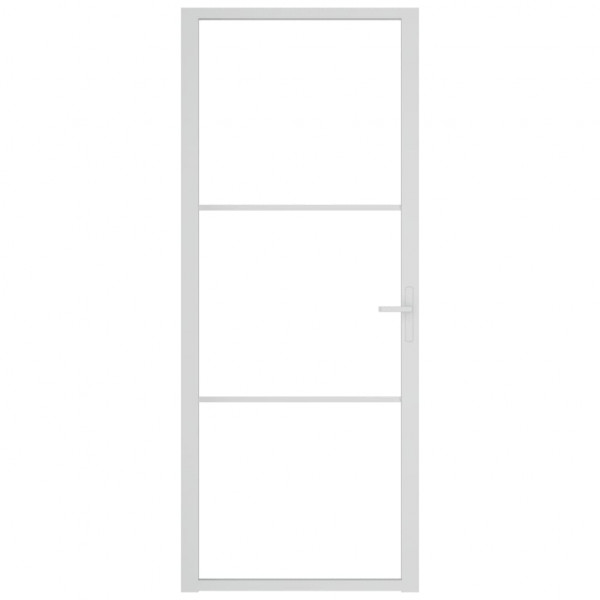 Porta de interior 83x201.5 cm vidro ESG e alumínio branco M 3