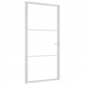 Porta de interior 102.5x201.5 cm vidro ESG e alumínio branco H