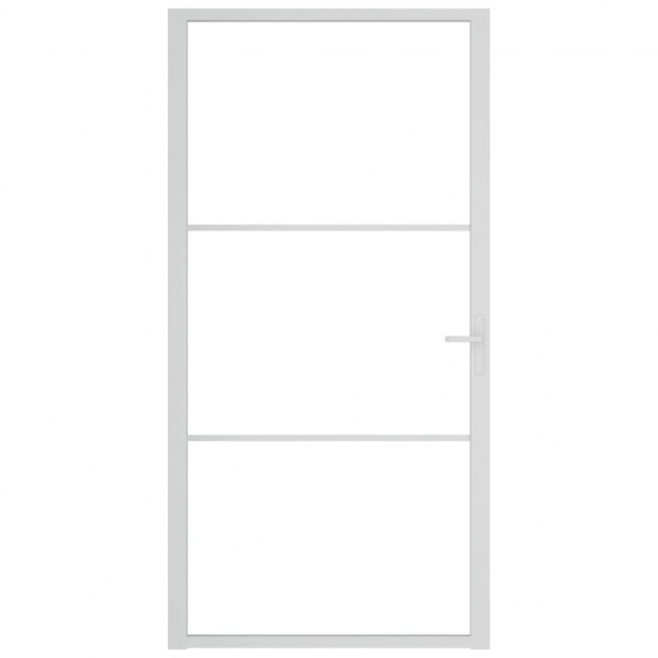 Porta de interior 102.5x201.5 cm vidro ESG e alumínio branco M 3