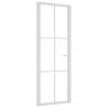 Puerta interior vidrio EGS y aluminio blanco 76x201.5 cm 2