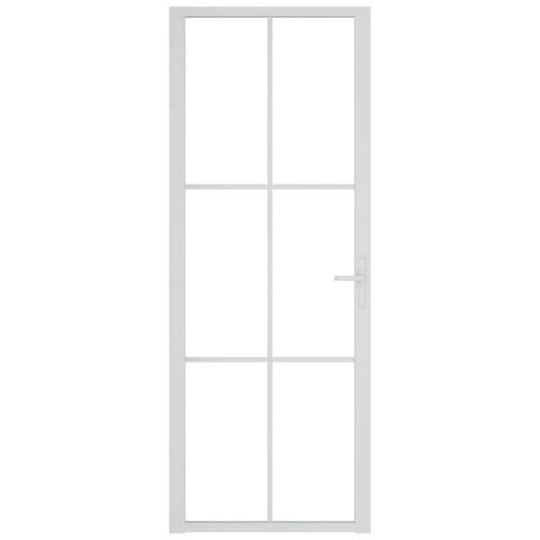 Puerta interior vidrio EGS y aluminio blanco 76x201.5 cm M 3