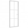 Puerta interior vidrio EGS y aluminio blanco 83x201.5 cm 2