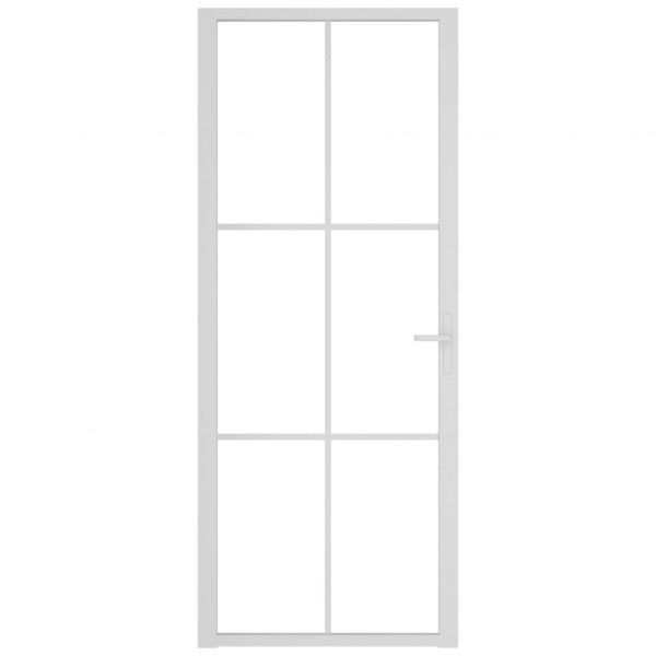 Puerta interior vidrio EGS y aluminio blanco 83x201.5 cm M 3
