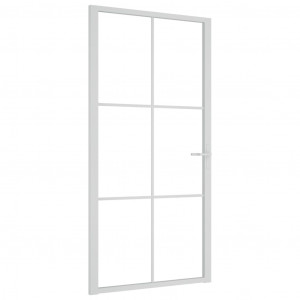 Porta de interior 102.5x201.5 cm vidro ESG e alumínio branco H