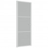 Puerta interior de vidrio y aluminio blanco mate 76x201.5 cm 2