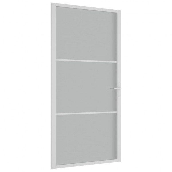 Puerta interior de vidrio y aluminio blanco mate 102.5x201.5 cm M 2