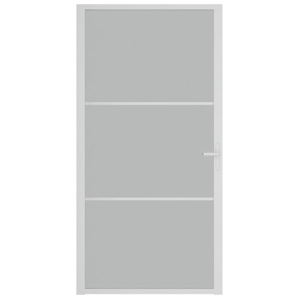 Puerta interior de vidrio y aluminio blanco mate 102.5x201.5 cm M 3