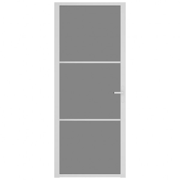 Puerta interior vidrio EGS y aluminio blanco 83x201.5 cm M 3