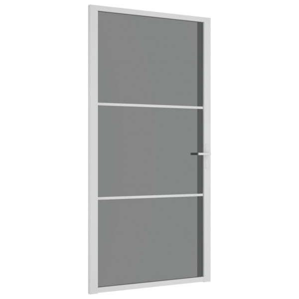 Porta de interior 102.5x201.5 cm vidro ESG e alumínio branco M 2