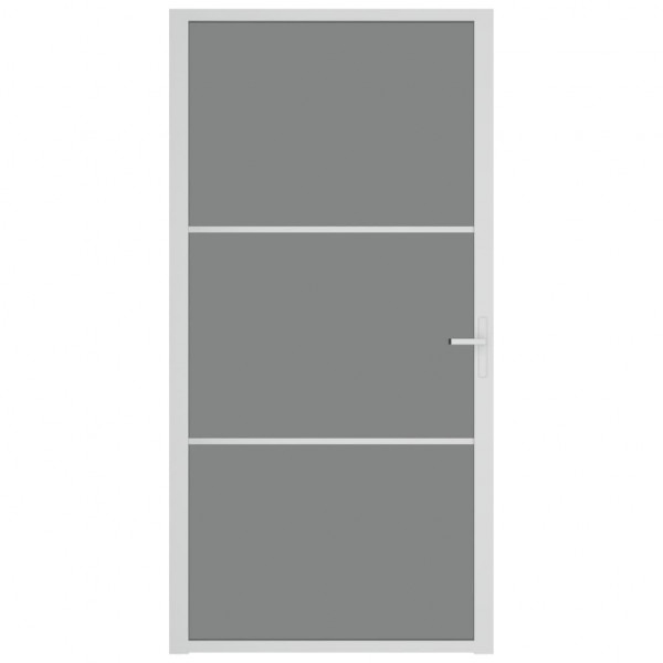 Porta de interior 102.5x201.5 cm vidro ESG e alumínio branco M 3