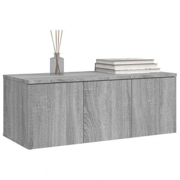 Mueble de TV madera contrachapada gris Sonoma 80x34x30 cm M 3