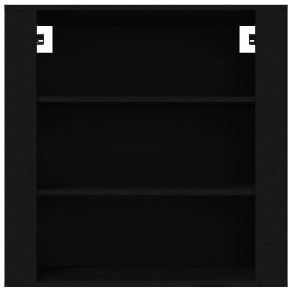 Armario de pared madera contrachapada negro 80x33x80 cm M 3