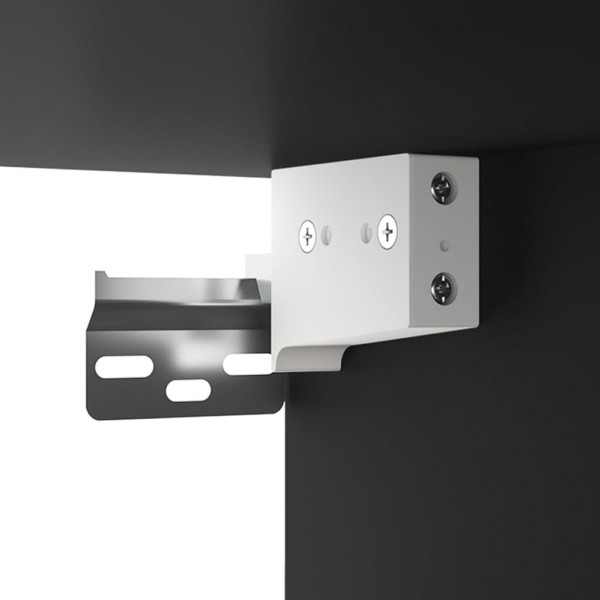 Armario de pared madera contrachapada negro 80x33x80 cm M 5