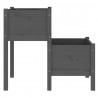Jardinera de madera maciza de pino gris 84.5x84x75 cm 5