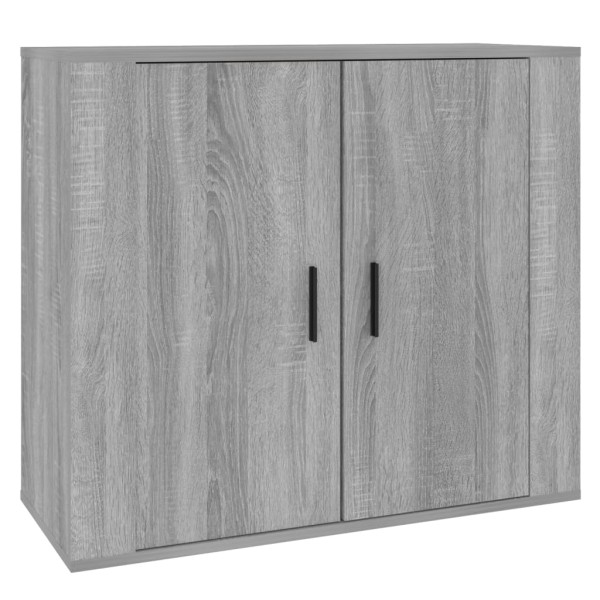 Aparador de madera contrachapada gris Sonoma 80x33x70 cm M 2
