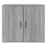 Aparador de madera contrachapada gris Sonoma 80x33x70 cm 3