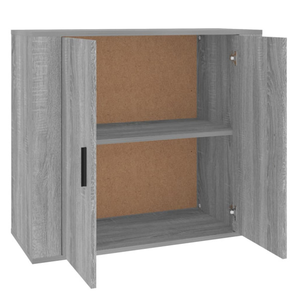 Aparador de madera contrachapada gris Sonoma 80x33x70 cm M 4