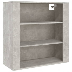 Armario de pared madera contrachapada gris hormigón 80x33x80 cm H