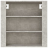 Armario de pared madera contrachapada gris hormigón 80x33x80 cm 3