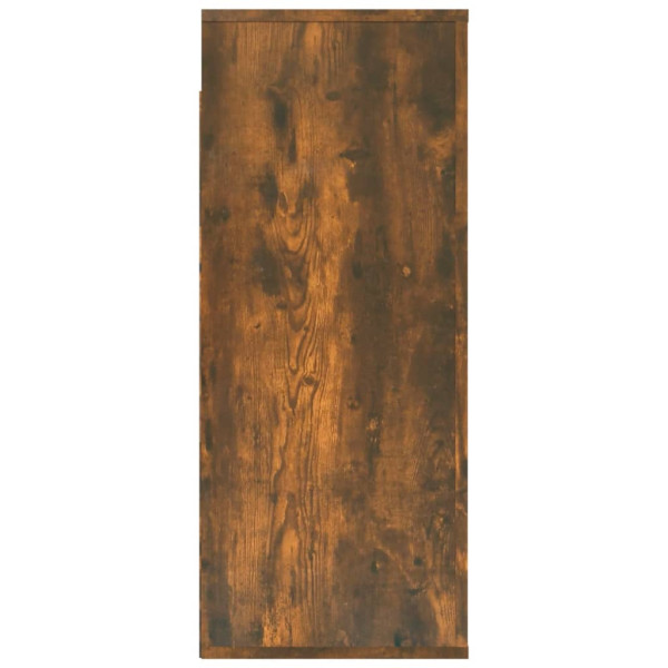 Armario de pared madera contrachapada roble ahumado 80x33x80 cm M 4