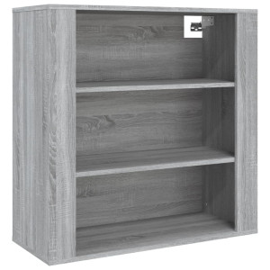 Armario de pared madera contrachapada gris Sonoma 80x33x80 cm H
