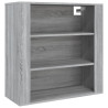 Armario de pared madera contrachapada gris Sonoma 80x33x80 cm 2
