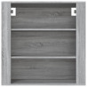 Armario de pared madera contrachapada gris Sonoma 80x33x80 cm 3