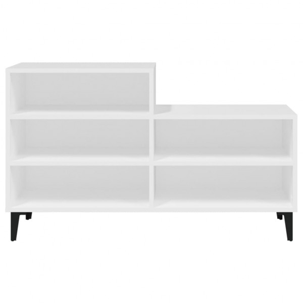 Mueble zapatero madera contrachapada blanco 102x36x60 cm M 3