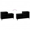 Mueble zapatero madera contrachapada negro 102x36x60 cm 5
