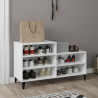 Mueble zapatero madera contrachapada blanco brillo 102x36x60 cm 1
