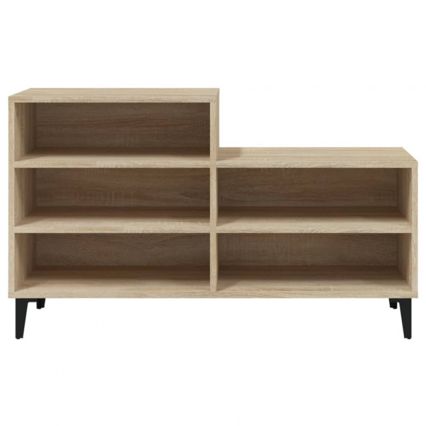 Mueble zapatero madera contrachapada roble Sonoma 102x36x60 cm M 3