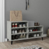 Mueble zapatero madera contrachapada gris hormigón 102x36x60 cm 1
