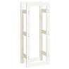 Rack para lenha em madeira maciça de pinho branco 41x25x100 cm 2