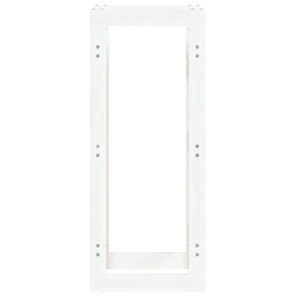 Rack para lenha em madeira maciça de pinho branco 41x25x100 cm M 5