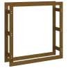 Estante para leña madera maciza pino marrón miel 100x25x100 cm 2